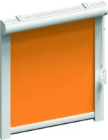 gelber Rollo mit Führungsschiene und Kassette